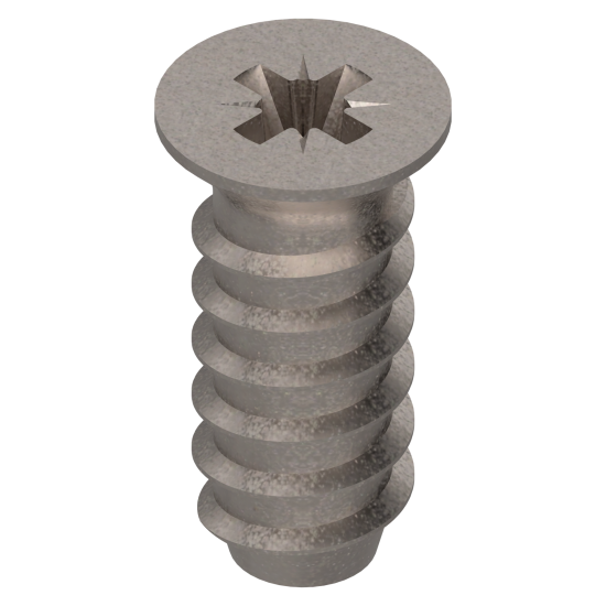 euro-şurub, cap înecat, Ø6 mm, Lungime nominală: 14.5 mm, nichelat