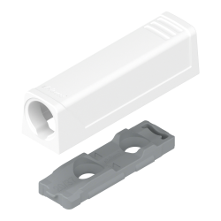 Plăcuţă de adaptare TIP-ON pentru uşi, Versiune scurtă, dreaptă, Şuruburi, în culoare 