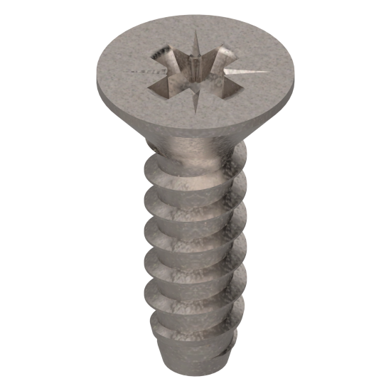 Şurub pentru tablă, cap înecat, Ø3,53 mm, Lungime nominală: 12 mm, nichelat
