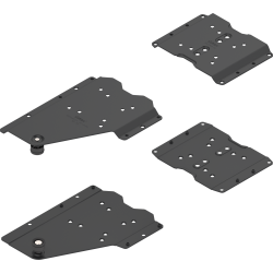 Conector tip pocket set, pentru aplicaţie fără plintă , pentru Grosime laterală pocket 18 până la 19 mm, Oţel, de prins cu şurub, negru