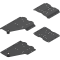 Conector tip pocket set, pentru aplicaţie fără plintă , pentru Grosime laterală pocket 18 până la 19 mm, Oţel, de prins cu şurub, negru