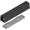 Plăcuţă de adaptare TIP-ON pentru uşi, Versiune lungă, dreaptă, Şuruburi, negru-carbon