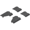Conector tip pocket set, pentru aplicaţie cu plintă, pentru Grosime laterală pocket 18 până la 19 mm, Oţel, de prins cu şurub, negru