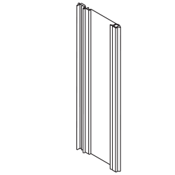 Profil portant SERVO-DRIVE vertical, Lungime=1170 mm, KH interioara=1180-1189 mm, aluminiu, pentru debitat, brut