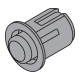 Distanţier Blum cu arc, Ø 8 mm, Fantă front 2.6 mm, găurire, Înălţime: 2.1 mm, R7037 gri închis