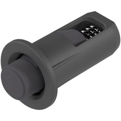 Distanţier Blum cu arc, Ø 5 mm, Fantă front 2.6 mm, găurire, Înălţime: 2.6 mm, gri închis