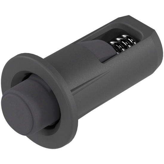 Distanţier Blum cu arc, Ø 5 mm, Fantă front 2.6 mm, găurire, Înălţime: 2.6 mm, gri închis