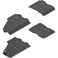 Conector tip pocket set, pentru aplicaţie fără plintă , pentru Grosime laterală pocket 18 până la 19 mm, Oţel, de prins cu şurub, negru