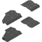 Conector tip pocket set, pentru aplicaţie fără plintă , pentru Grosime laterală pocket 18 până la 19 mm, Oţel, de prins cu şurub, negru