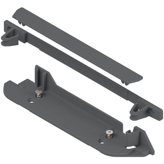 Suport profil portant SERVO-DRIVE vertical, jos/spate + capac de acoperire, R7037 gri închis