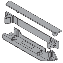 Suport profil portant SERVO-DRIVE vertical, jos/spate + capac de acoperire, R7037 gri închis