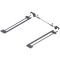 TANDEM Mecanism de stabilizare laterală, NL=410 mm, KB=1400 mm, Extensie totală, pentru debitat, R7037 gri închis