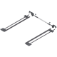TANDEM Mecanism de stabilizare laterală, NL=410 mm, KB=1400 mm, Extensie totală, pentru debitat, R7037 gri închis