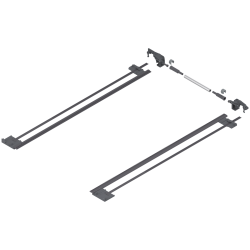 TANDEM Mecanism de stabilizare laterală, NL=600 mm, KB=1400 mm, Extensie totală, pentru debitat, R7037 gri închis