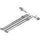 TANDEM Mecanism de stabilizare laterală, NL=600 mm, KB=1400 mm, Extensie totală, pentru debitat, R7037 gri închis