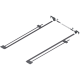 TANDEM Mecanism de stabilizare laterală, NL=750 mm, KB=1400 mm, Extensie totală, pentru debitat, R7037 gri închis