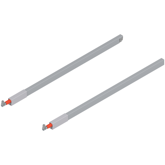 TANDEMBOX Lonjeron (sus), pentru Extragere cu front înalt, NL=600 mm, dreapta+stânga, pentru TANDEMBOX antaro, R9006 gri aluminiu