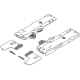 set (Unitate TIP-ON BLUMOTION + Declanşator + Adaptor), pentru LEGRABOX, pentru MOVENTO, Tip L1, NL=350-600 mm, Greutate totală a extragerii=0-20 kg, dreapta+stânga, R7035 gri deschis