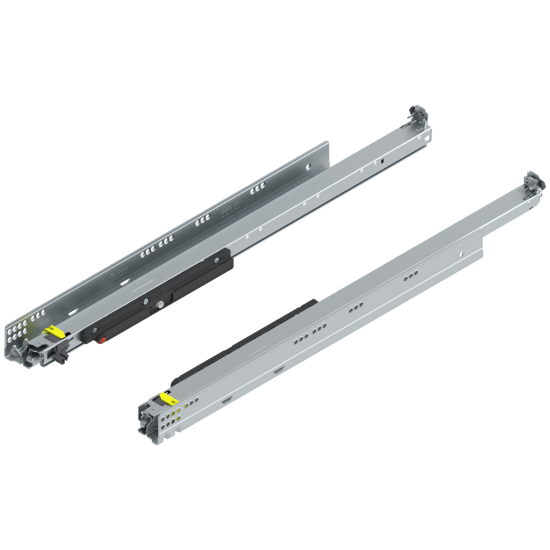 MOVENTO cu TIP-ON, Extragere totală, Glisare, 60 kg, NL=700 mm, pt cuplaj, stânga/dreapta, zincat