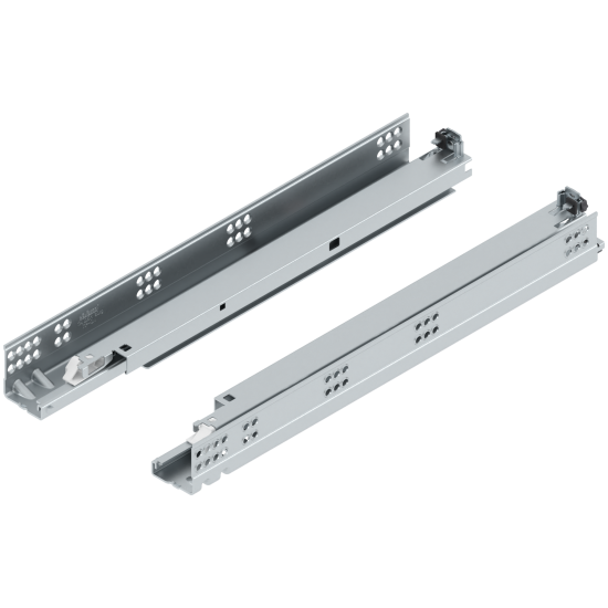 TANDEM TIP-ON Extragere totală, Glisare, 30 kg, NL=450 mm, pentru Grosime material placă 17-19 mm, pt cuplaj, stânga/dreapta, zincat