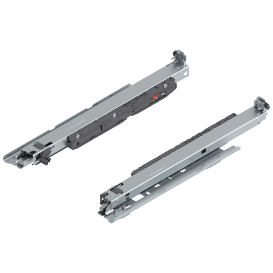 MOVENTO BLUMOTION int./potrivit pentru TOB/potrivit pentru SERVO-DRIVE, Extragere totală, Glisare, 40 kg, NL=400 mm, pt cuplaj, Montare fund corp, stânga/dreapta, zincat