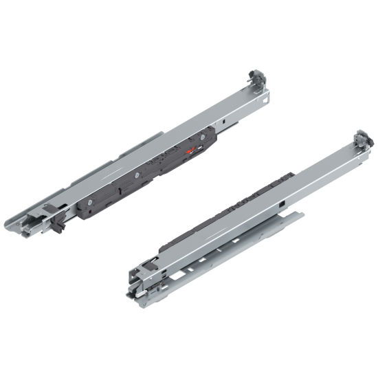 MOVENTO BLUMOTION int./potrivit pentru TOB/potrivit pentru SERVO-DRIVE, Extragere totală, Glisare, 40 kg, NL=450 mm, pt cuplaj, Montare fund corp, stânga/dreapta, zincat