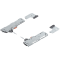 set (Unitate TIP-ON BLUMOTION + Declanşator + Adaptor), pentru LEGRABOX, pentru MOVENTO, Tip L5, NL=450-750 mm, Greutate totală a extragerii=35-70 kg, dreapta+stânga, negru