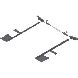 MOVENTO Mecanism de stabilizare laterală, NL=400 mm, KB=1400 mm, Extensie totală, pentru debitat, R7037 gri închis