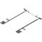 MOVENTO Mecanism de stabilizare laterală, NL=600 mm, KB=1400 mm, Extensie totală, pentru debitat, R7037 gri închis