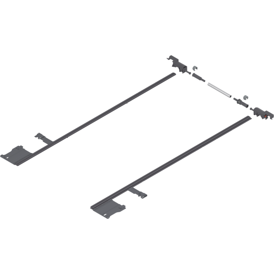 MOVENTO Mecanism de stabilizare laterală, NL=750 mm, KB=1400 mm, Extensie totală, pentru debitat, R7037 gri închis