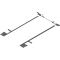 MOVENTO Mecanism de stabilizare laterală, NL=750 mm, KB=1400 mm, Extensie totală, pentru debitat, R7037 gri închis