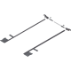 MOVENTO Mecanism de stabilizare laterală, NL=750 mm, KB=1400 mm, Extensie totală, pentru debitat, R7037 gri închis