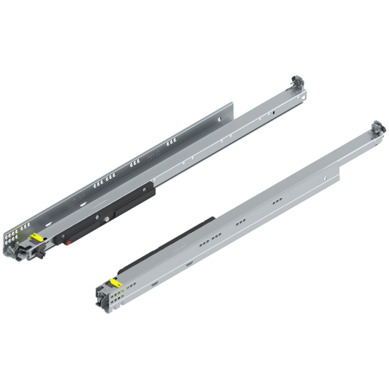 MOVENTO cu TIP-ON, Extragere totală, Glisare, 60 kg, NL=750 mm, pt cuplaj, stânga/dreapta, zincat