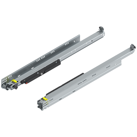 MOVENTO cu TIP-ON, Extragere totală, Glisare, 70 kg, NL=650 mm, pt cuplaj, stânga/dreapta, zincat