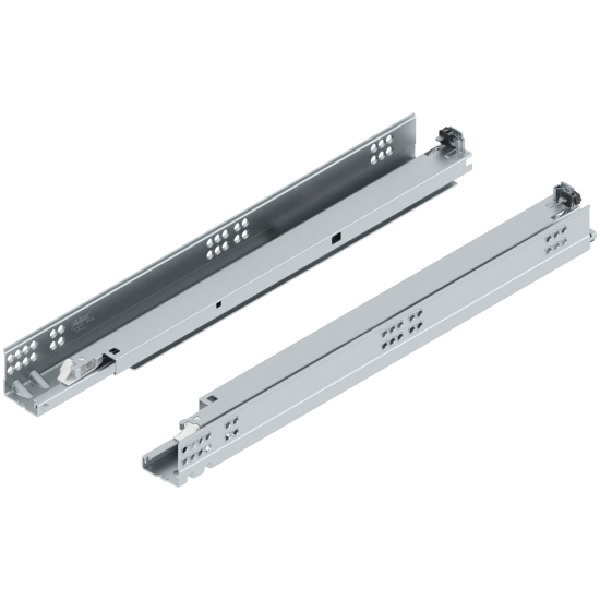 TANDEM TIP-ON Extragere totală, Glisare, 30 kg, NL=500 mm, pentru Grosime material placă 17-19 mm, pt cuplaj, stânga/dreapta, zincat