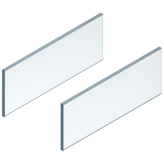 LEGRABOX Element de inserţie - lateral, Înălţime C (138 mm), NL=450 mm, Sticlă, 2 buc în set, pentru LEGRABOX free, clar