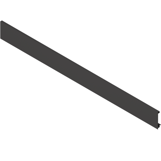 LEGRABOX Front din aluminiu, pentru Sertar interior şi extragere interioară cu traversă, KB=1200 mm, pentru debitat, negru-carbon mat