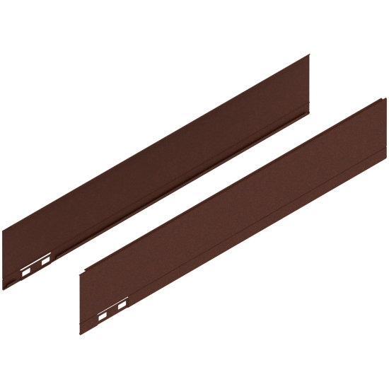 LEGRABOX Element decorativ, Înălţime M (90.5 mm), NL=500 mm, dreapta+stânga, noble rust