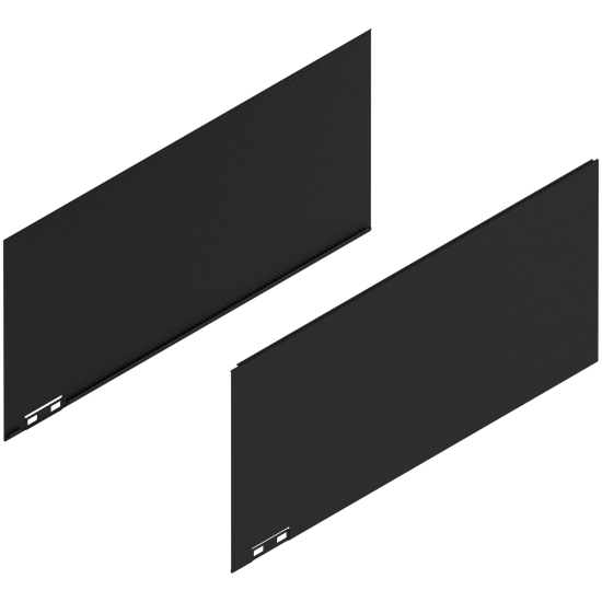LEGRABOX Element decorativ, Înălţime F (241 mm), NL=500 mm, dreapta+stânga, negr.carb./asp.carb.