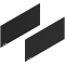 LEGRABOX Element decorativ, Înălţime F (241 mm), NL=500 mm, dreapta+stânga, negr.carb./asp.carb.
