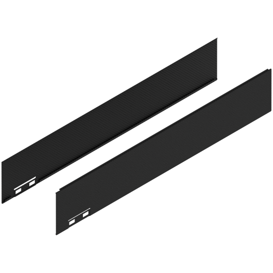 LEGRABOX Element decorativ, Înălţime M (90.5 mm), NL=500 mm, dreapta+stânga, negr.carb./asp.carb.