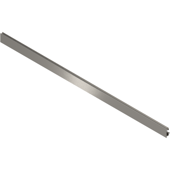 LEGRABOX Front din aluminiu, Cu canelură pentru elementul de inserţie, pentru Extragere interioară, KB=1200 mm, pentru debitat, eloxat, cul. inox 2