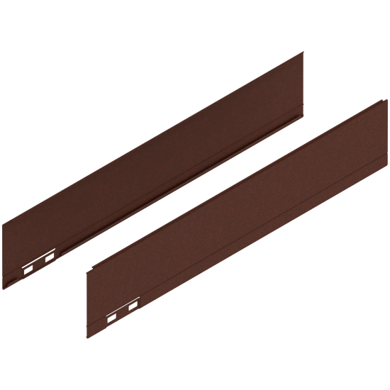 LEGRABOX Element decorativ, Înălţime M (90.5 mm), NL=450 mm, dreapta+stânga, noble rust