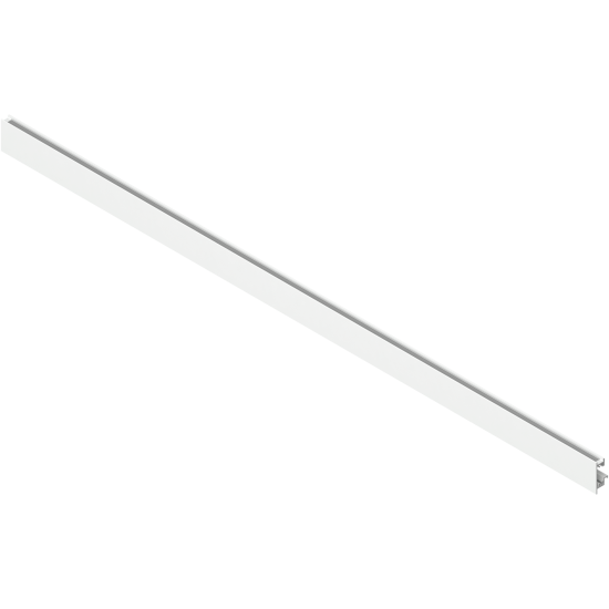LEGRABOX Front din aluminiu, Cu canelură pentru elementul de inserţie, pentru Extragere interioară, KB=1200 mm, pentru debitat, alb-mătase mat