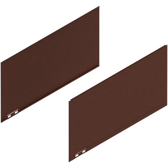 LEGRABOX Element decorativ, Înălţime F (241 mm), NL=450 mm, dreapta+stânga, noble rust