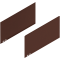 LEGRABOX Element decorativ, Înălţime F (241 mm), NL=450 mm, dreapta+stânga, noble rust