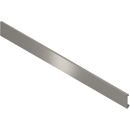 LEGRABOX Front din aluminiu, pentru Sertar interior şi extragere interioară cu traversă, KB=1200 mm, pentru debitat, eloxat, cul. inox 2