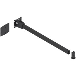 Uşă dublă, Reazem uşă spre interior set, Lungime de sprijin: 350 mm, negru