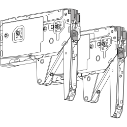 Sisteme de ridicare AVENTOS HK top, Mecanism de ridicare (set), LF=1730-5200 (la 2 buc.), cu şuruburi SYSTEM, pentru Potrivit pentru SERVO-DRIVE, zincat