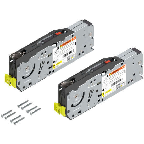 Sistem de ridicare pentru uşă pliantă AVENTOS HF top, Mecanism de ridicare (set), LF=10000-19300 (la 2 bucăţi), prin înşurubare, pentru Potrivit pentru SERVO-DRIVE, zincat